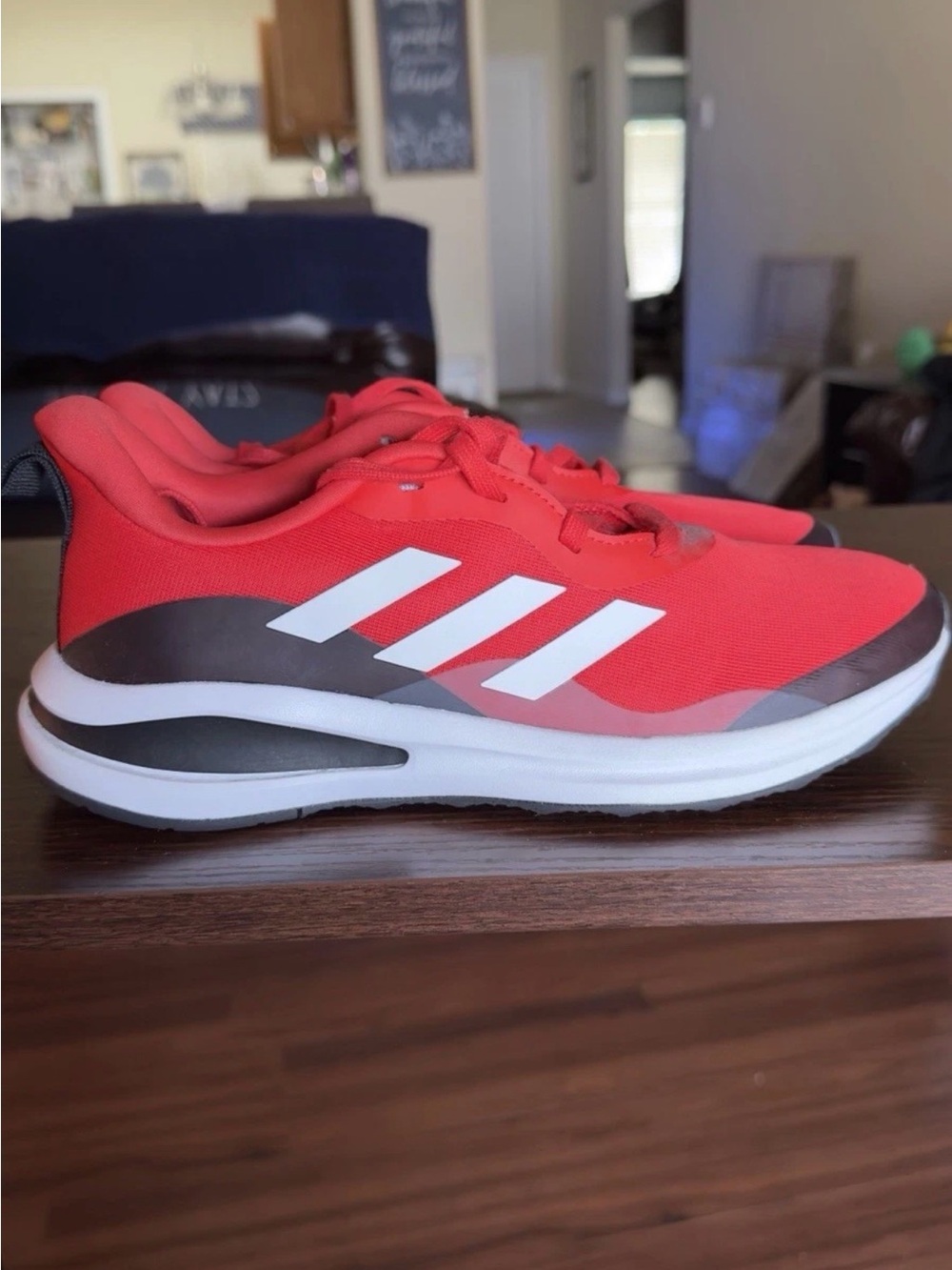 Adidas FortaRun J Men’s Low Top Lace-Up Sneakers Red/White/Black